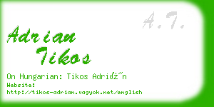 adrian tikos business card